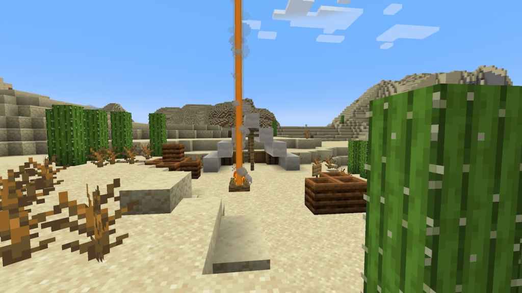Playing on a custom Desert Minecraft map