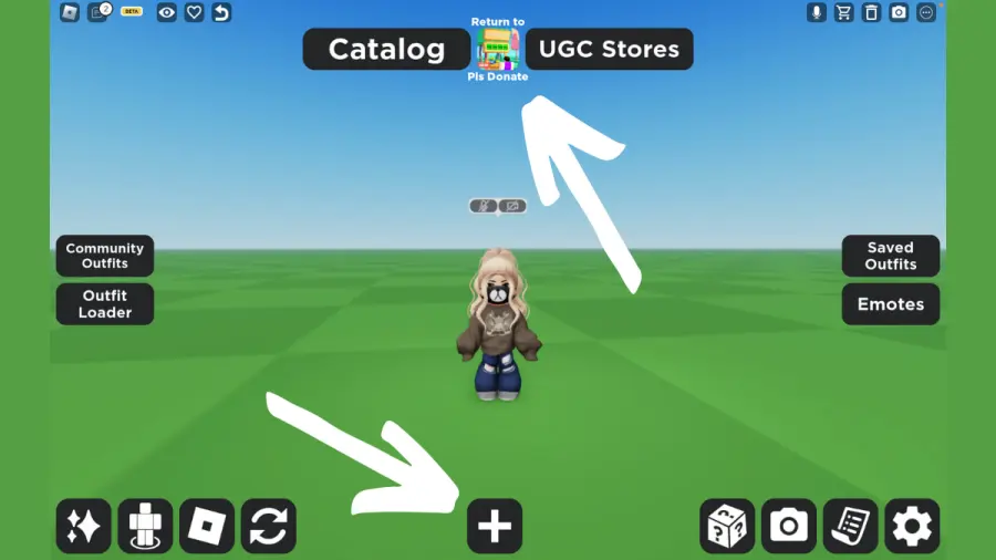 How to get the Catalog Avatar Creator booth in PLS DONATE Roblox