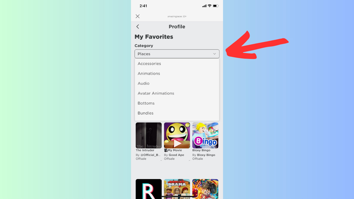 how to add games to favorites on roblox mobile