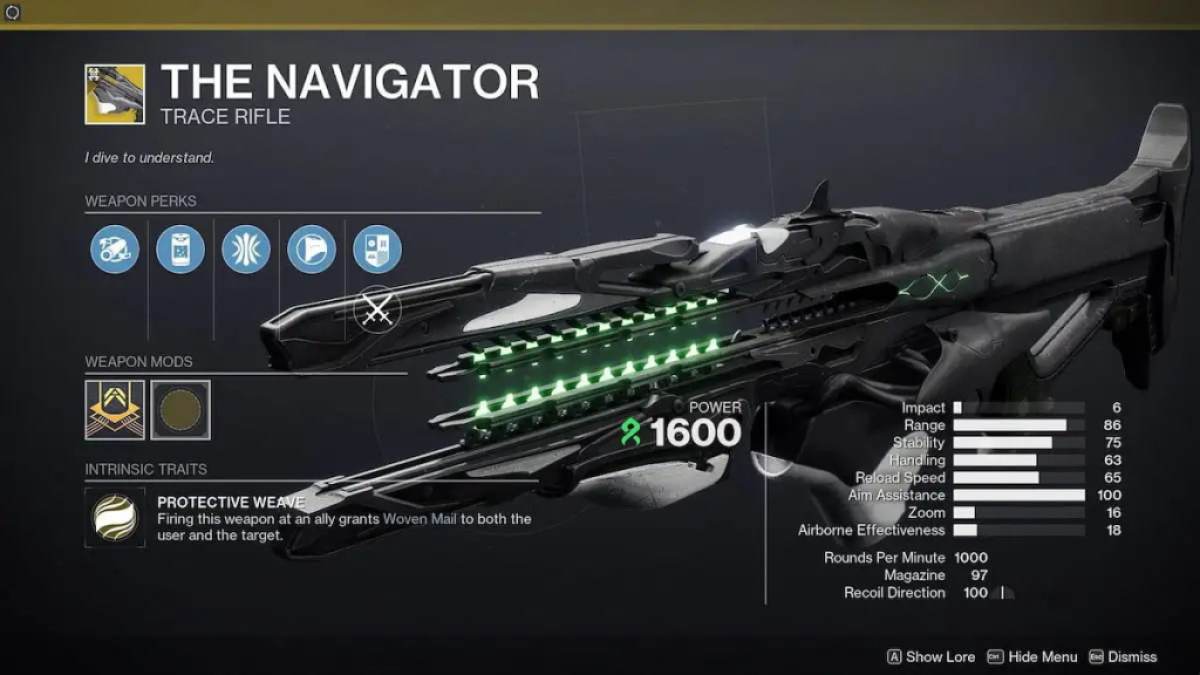 Destiny 2 ghosts of the deep loot - photo of the navigator trace rifle exotic