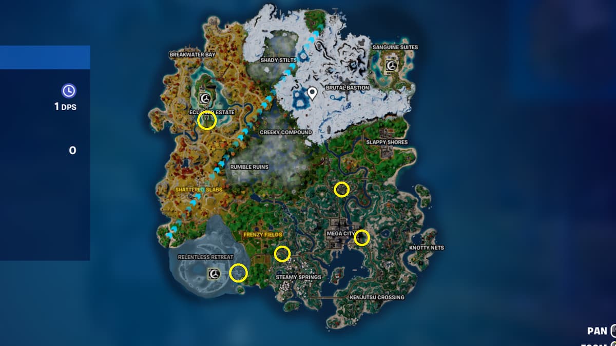 Where to find Nitro Fang cars in Fortnite Chapter 4 Season 4 (Map