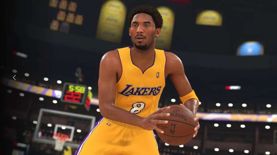 Kobe Bryant in NBA 2K24 in number 8 jersey