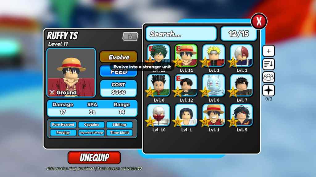 All Star Tower Defense Luffy (Kid) Guide - How to Get, Evolve, and