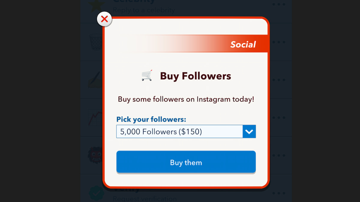THe Buying Followers option