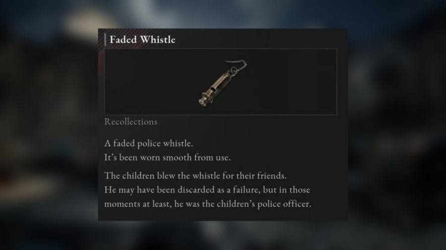 Lies of P Faded Whistle use