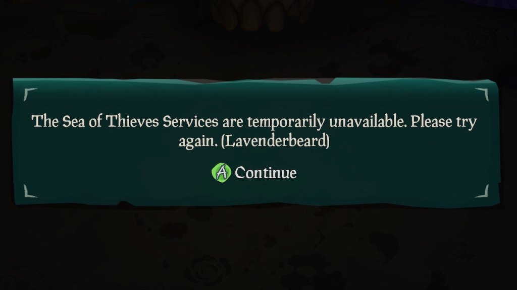 How to fix Sea of Thieves Lavenderbeard Error Services temporarily