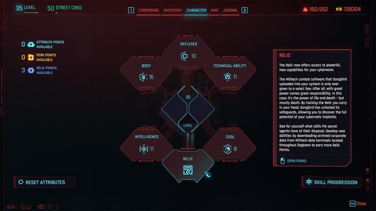Skill Tree Computer Game Relic skill tree and abilities guide - Cyberpunk Phantom Liberty | Pro ...