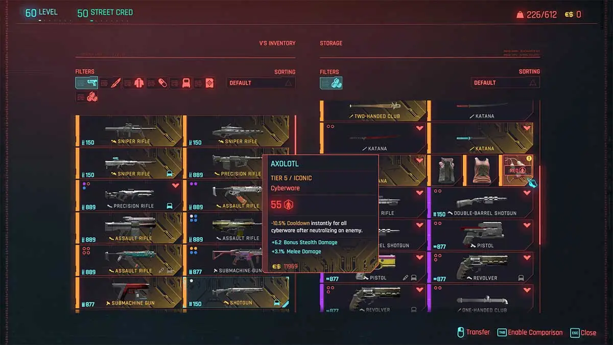 Cyberpunk 2077 How To Upgrade Weapons
