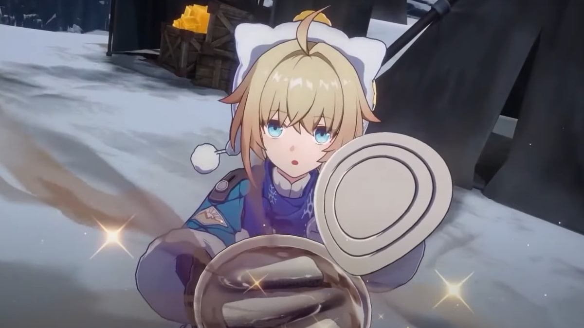 Lynx holding food in Honkai Star Rail after using skill