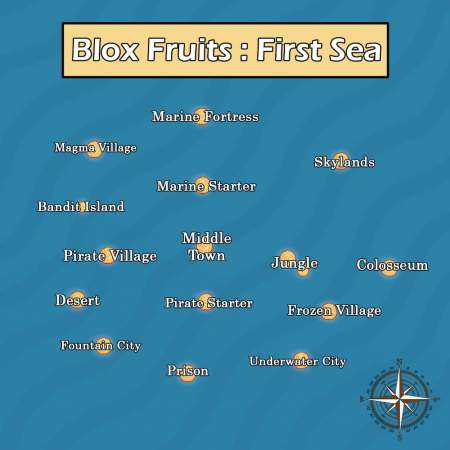 Blox Fruits Map - All Islands, Locations, & Level Requirements - Pro ...