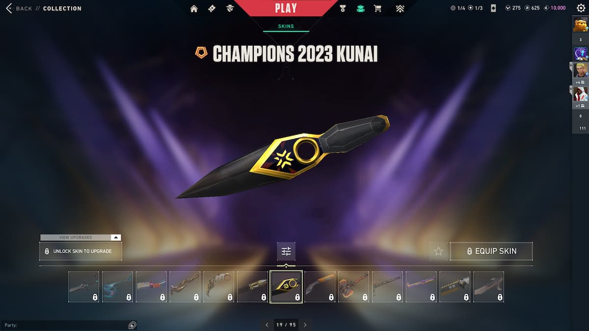 Champions-2023-Kunai-Valorant-Knife-skin