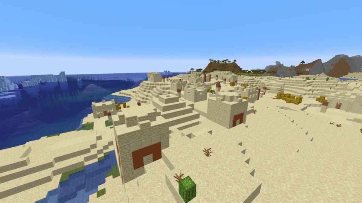 A Desert Temple that has merged with a Desert Village.