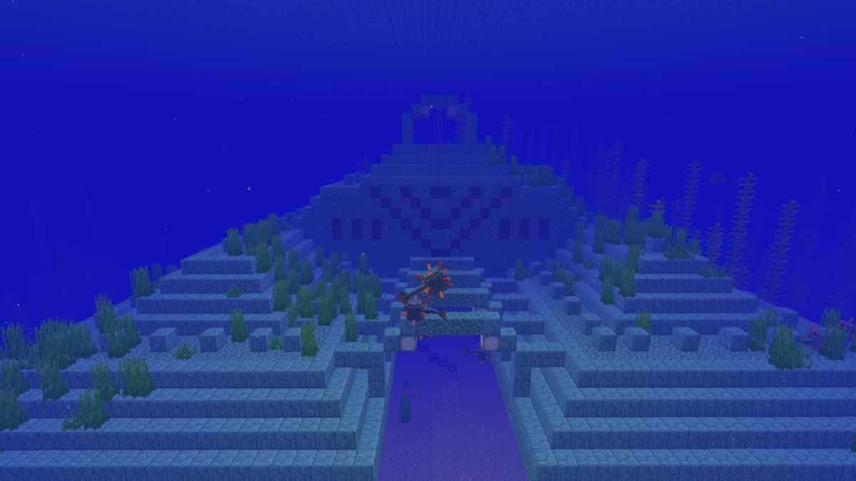 An Ocean Monument surrounded by Guardians.