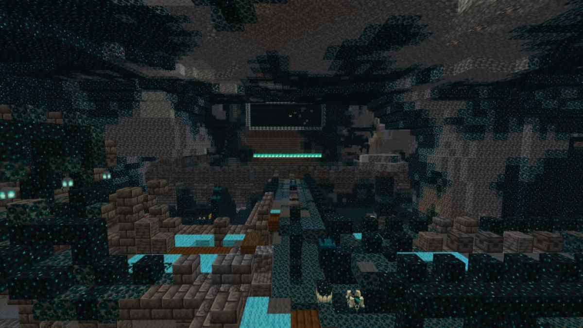 An Ancient City in Minecraft.
