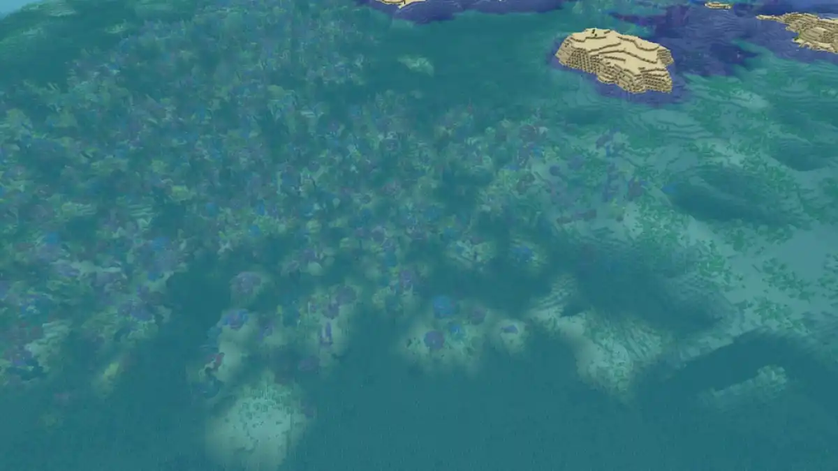A large Coral Reef in Minecraft.