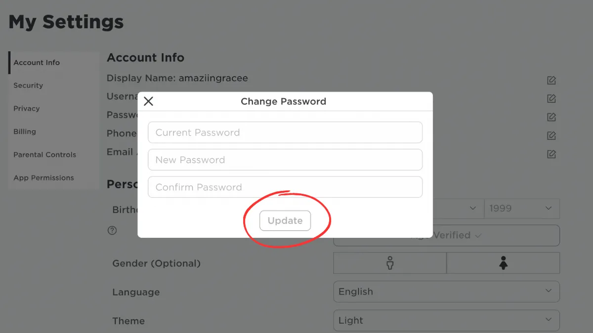 How to change your password on Roblox - Pro Game Guides
