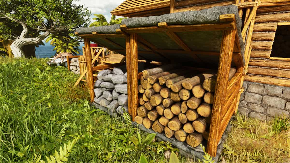 Rock and wood  storage in ARK Scorched Earth Ascended Visual Storage mod