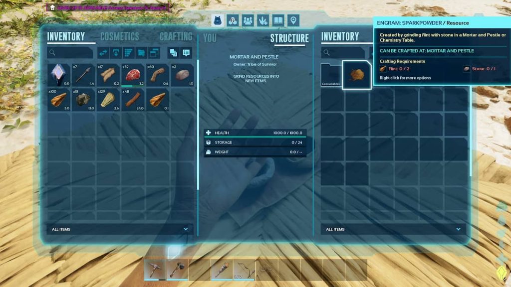 How to use Mortar and Pestle in ARK Survival Ascended (ASA) Pro Game