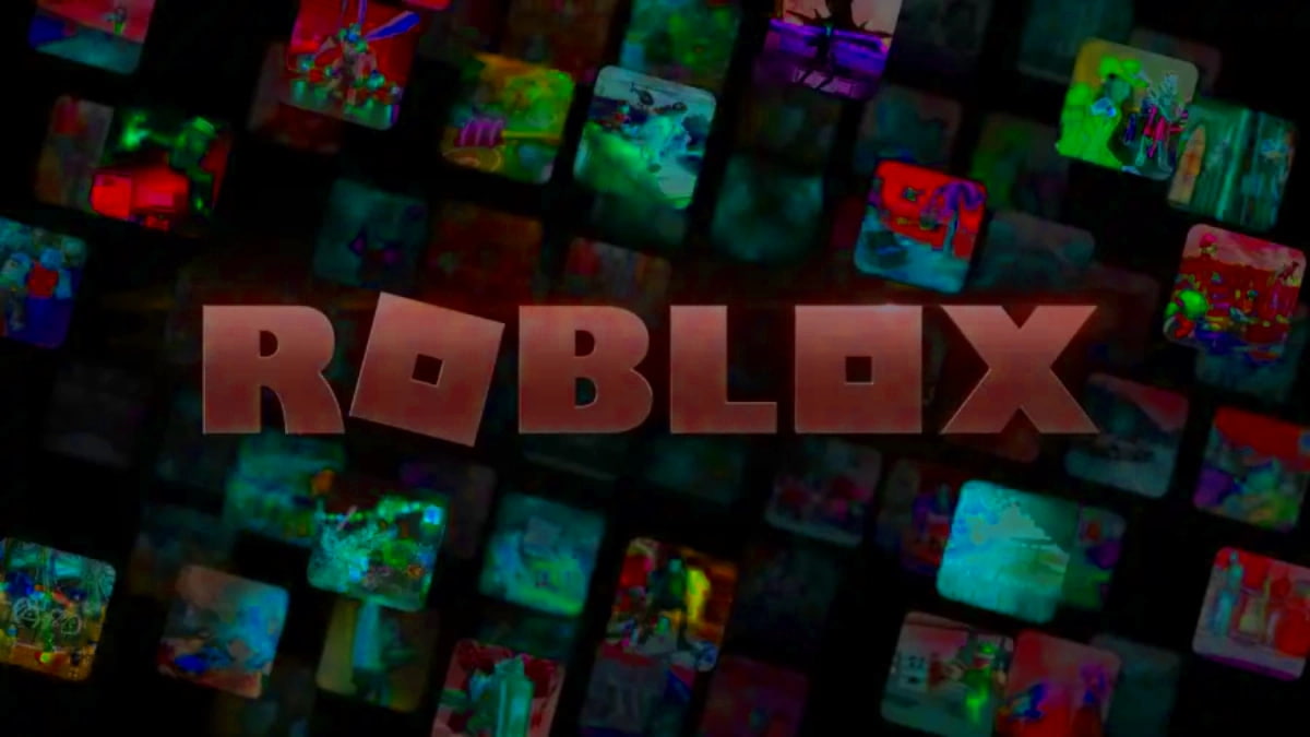 The official Roblox logo in scary colors.