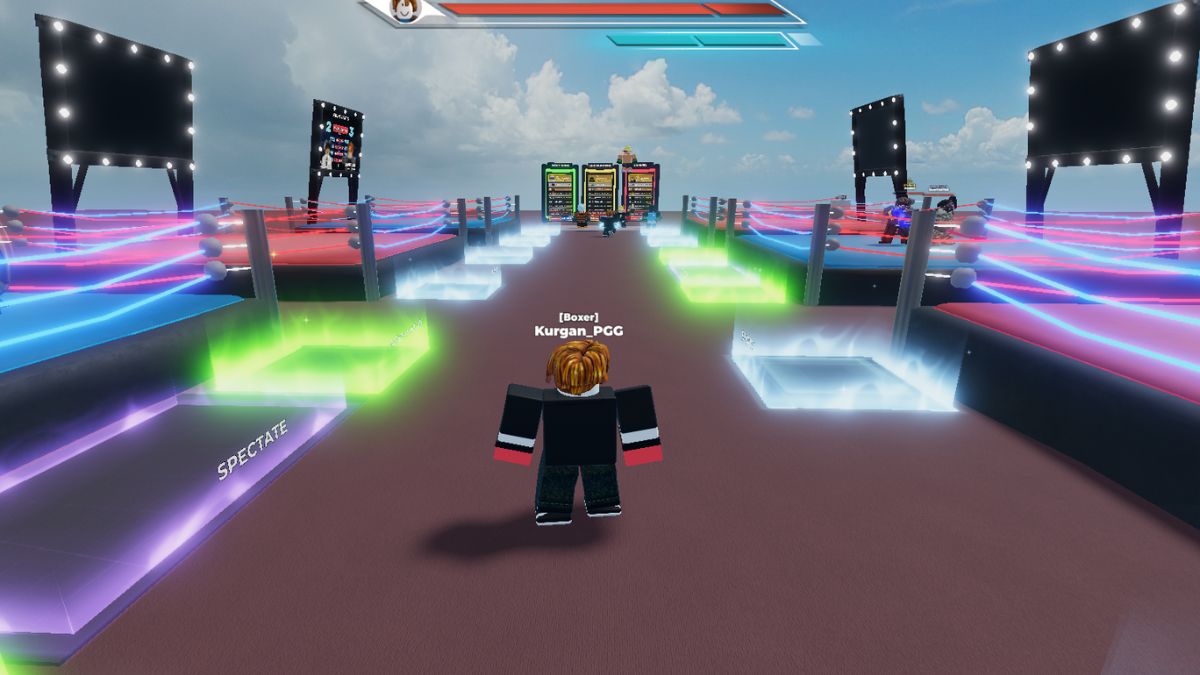 Boxing rings in Untitled Boxing Game Roblox