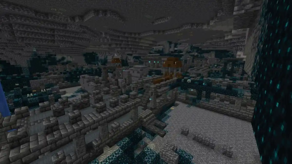 A large Ancient City in Minecraft.