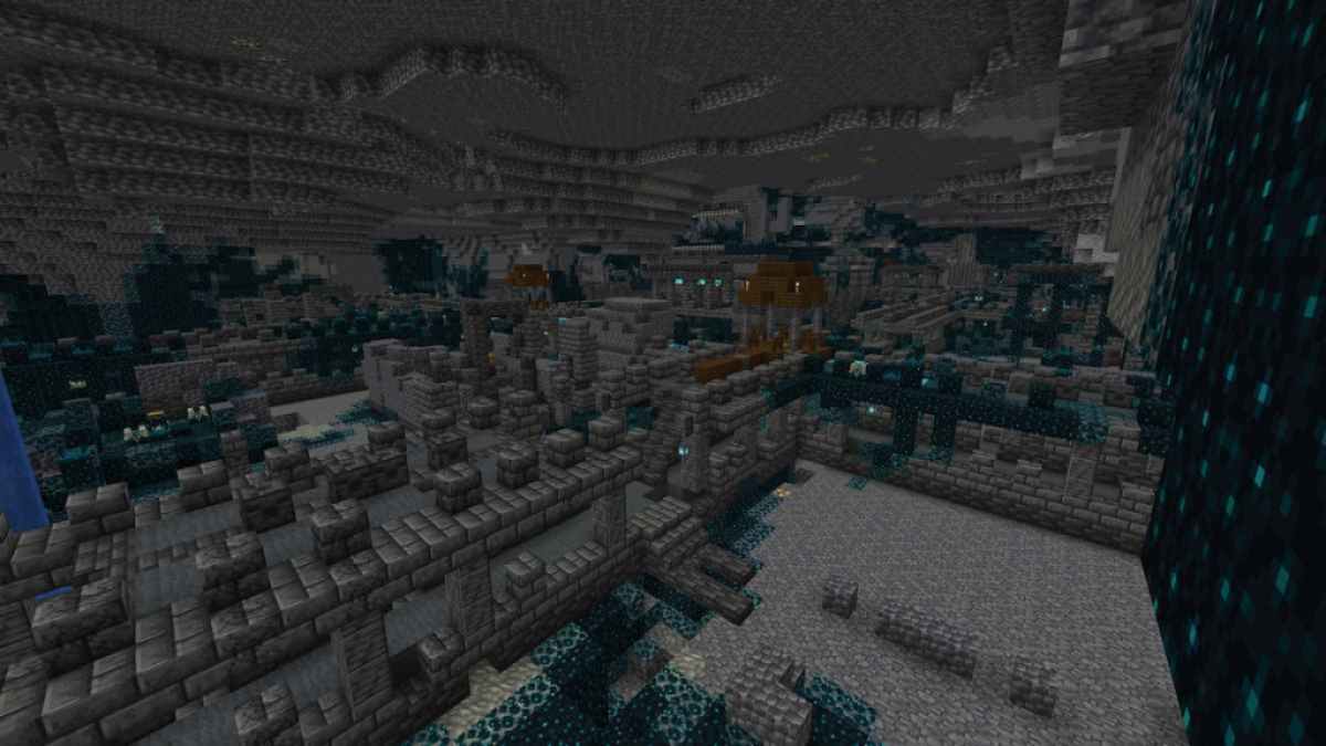 A large Ancient City in Minecraft.