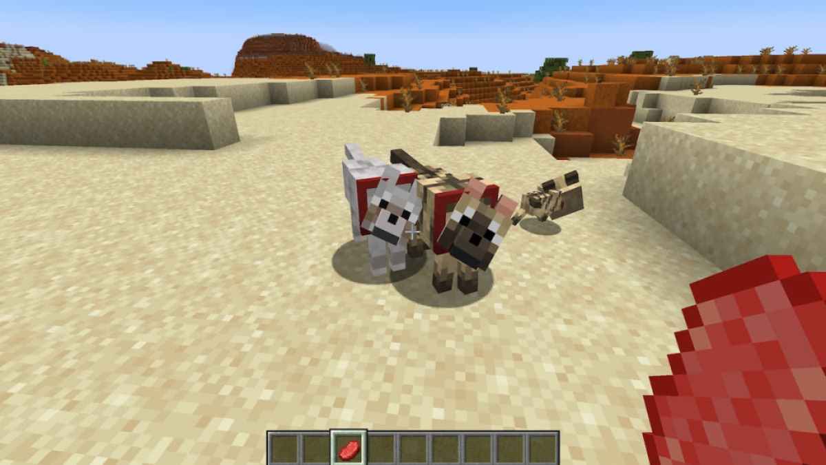 Breeding Wolves in Minecraft.