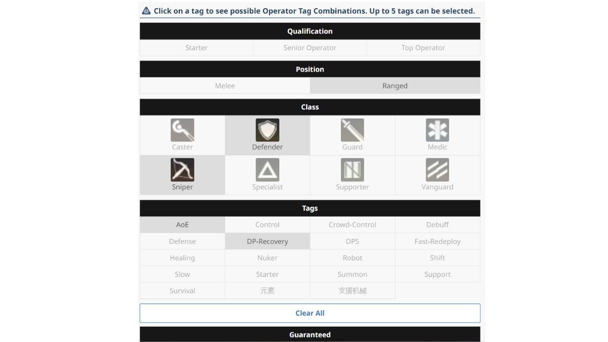 Best Arknights recruit calculator and how to use it Pro Game Guides