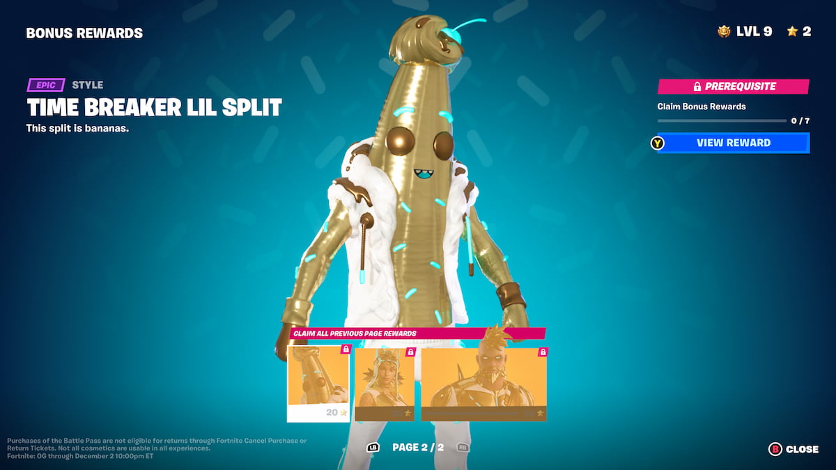 Fortnite Bonus Rewards page 2 Release date & OG super styles Pro