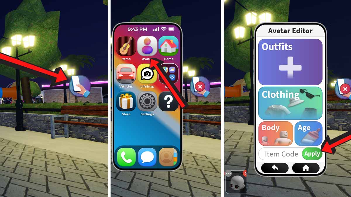 Roblox LifeTogether phone and outfit code redemption system step-by-step guide