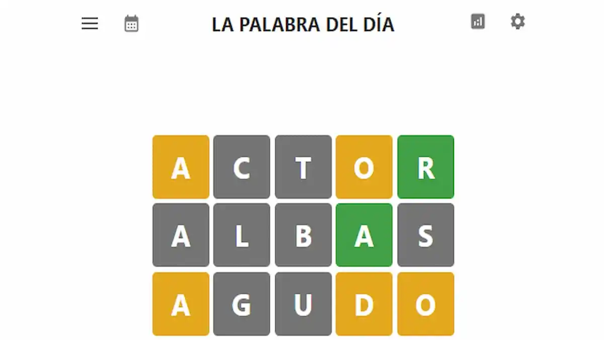 Spanish Wordle example