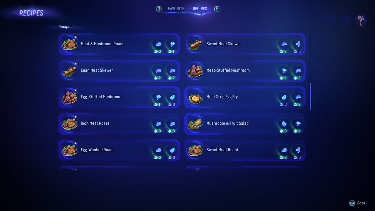 Best cooking recipes in Avatar Frontiers of Pandora Pro Game Guides