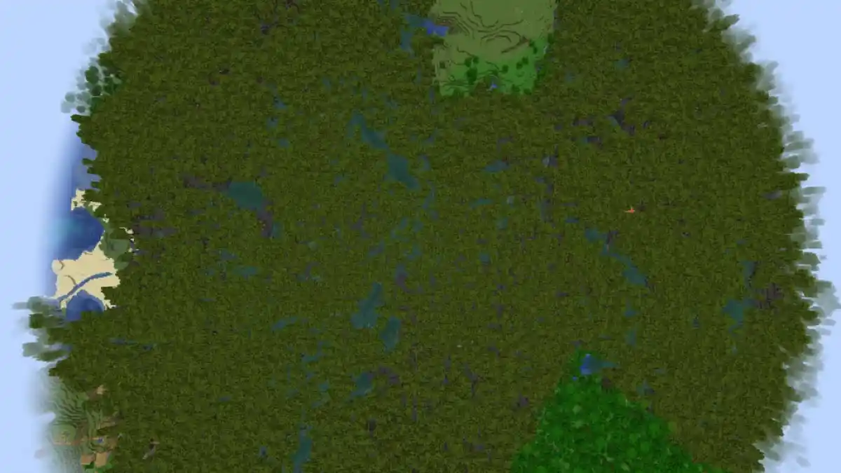 A massive Mangrove Swamp in Minecraft.