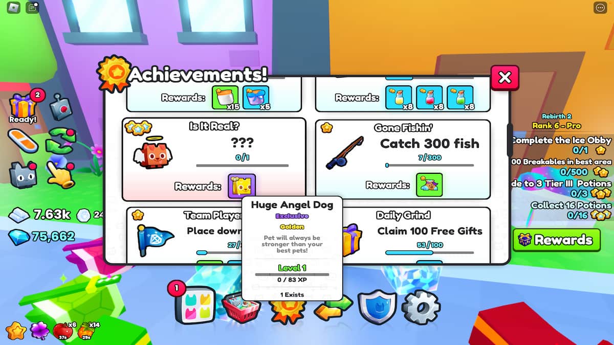 How to get the Huge Angel Dog in Pet Simulator 99 Roblox Pro Game