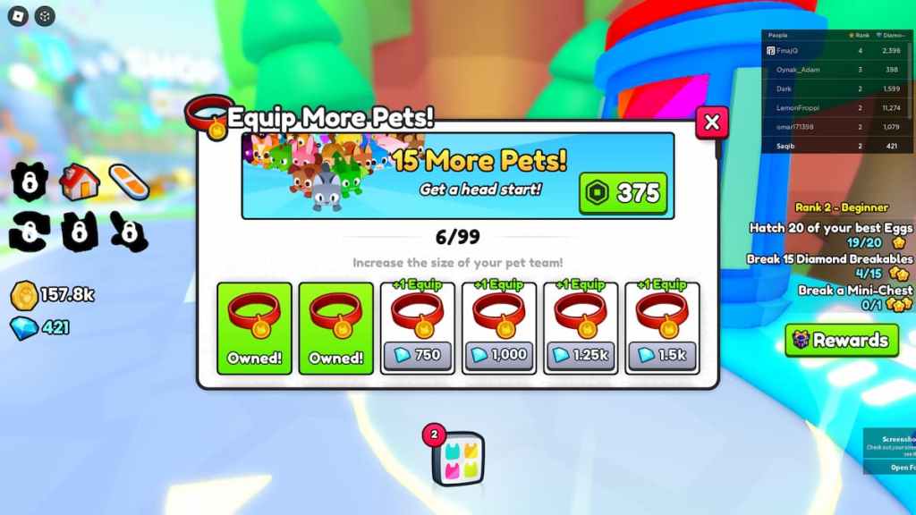 How To Equip Your Best Pets in Pet Simulator 99 - Try Hard Guides