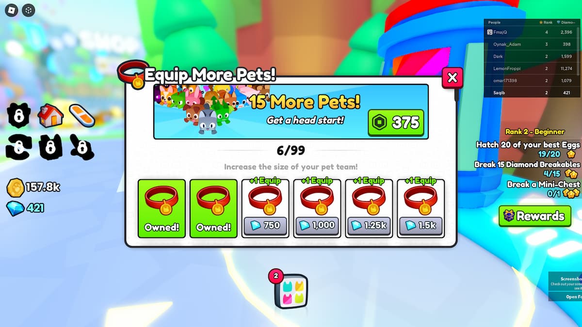 How to equip more pets in Pet Simulator 99 Roblox Pro Game Guides