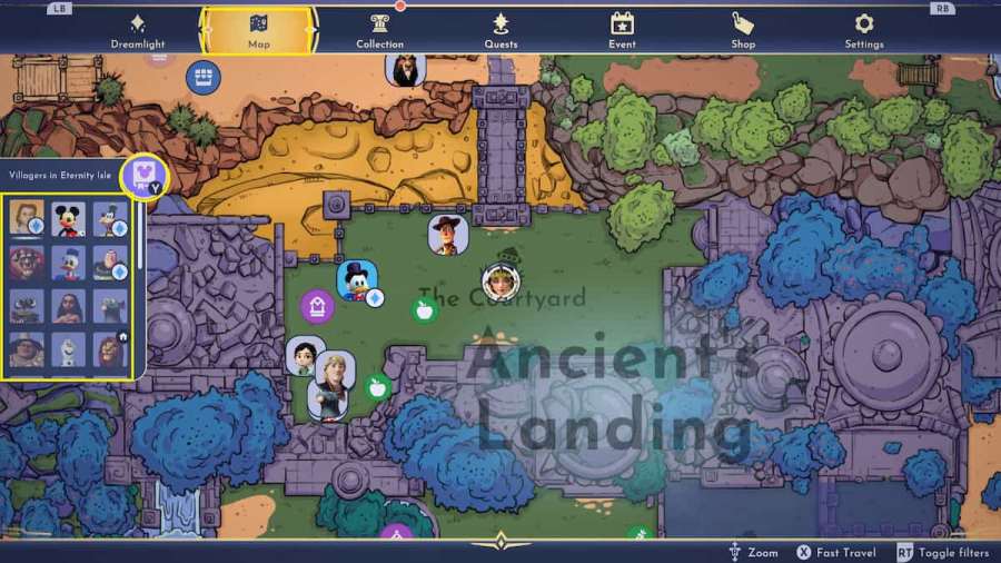 How to move villagers to Eternity Isle in Disney Dreamlight Valley