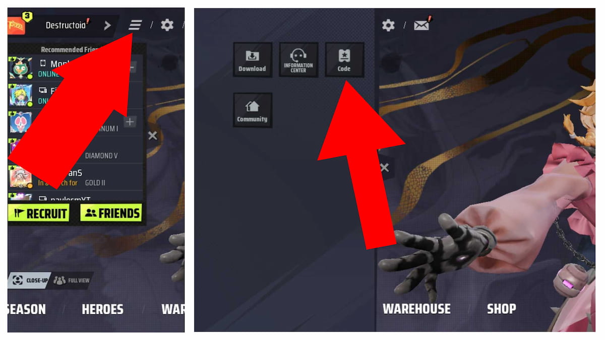 How to redeem codes in Farlight 84.