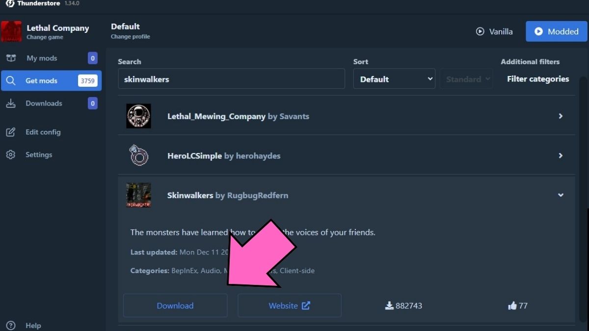 How to use Skinwalkers Mod in Lethal Company - Pro Game Guides