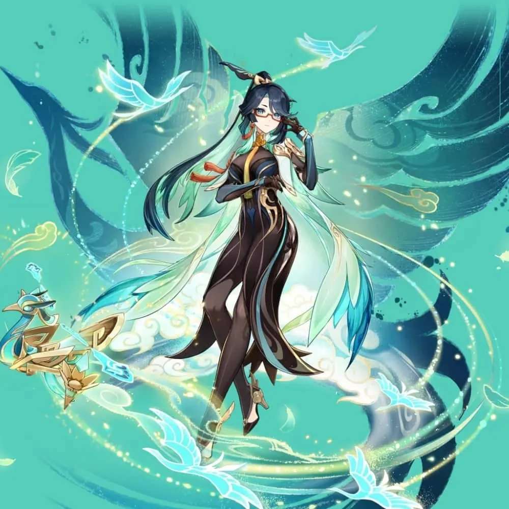 Xianyun official art Genshin Impact.