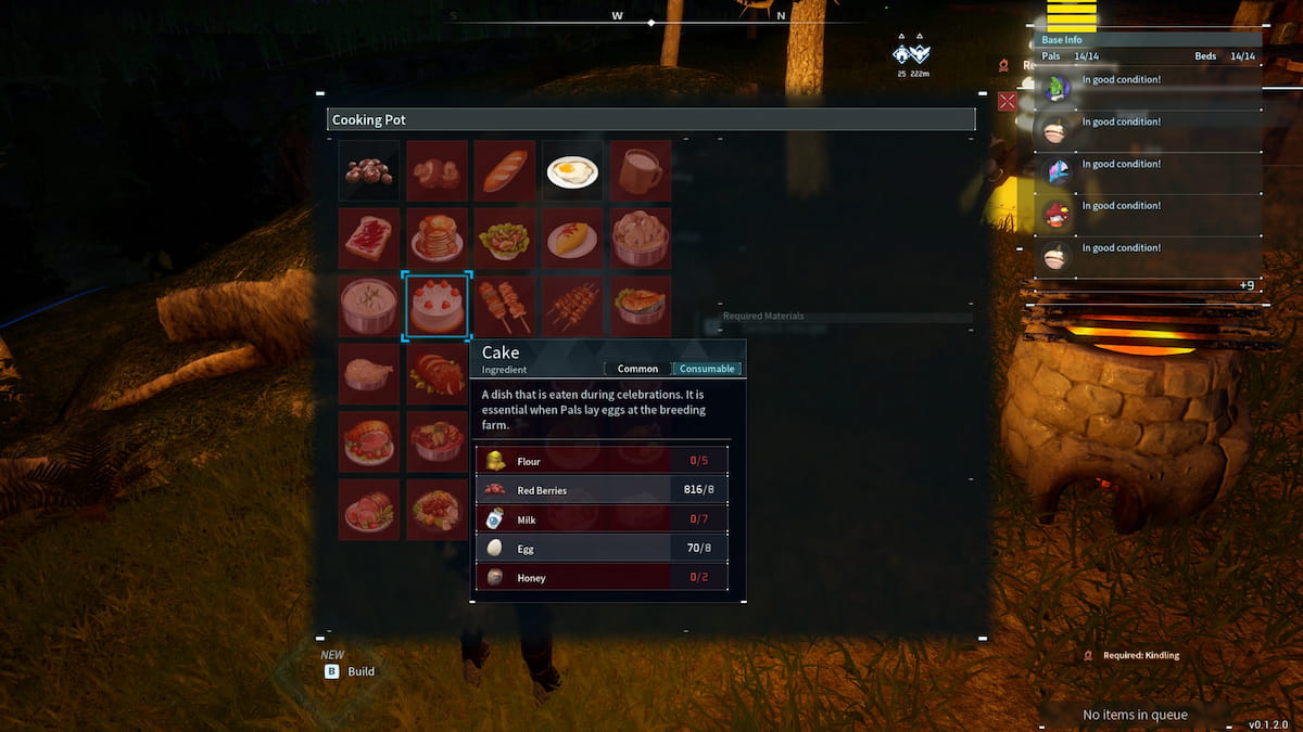 Palworld breeding how to make cake