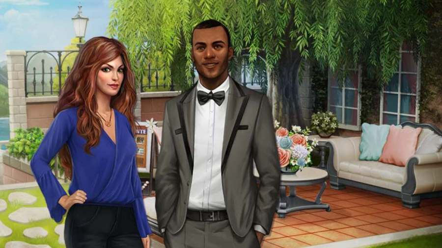 Kate and the best man in Adventure Escape Mysteries - Picture Perfect
