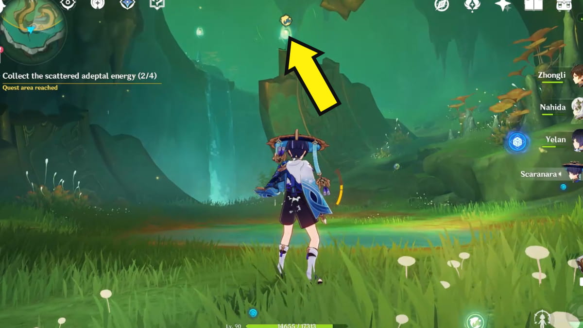How to collect the scattered adeptal energy in Genshin Impact