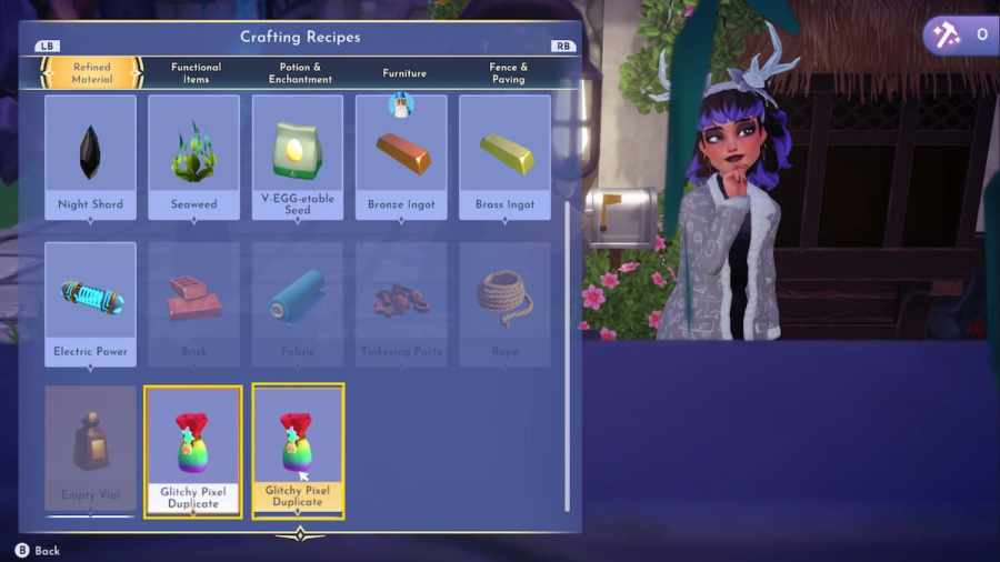 How to Craft a Glitchy Pixel Duplicate in Disney Dreamlight Valley
