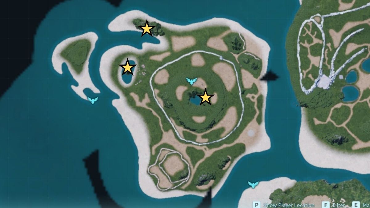 Palworld Forgotten Island dungeon map