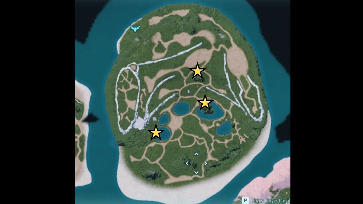 Palworld Ice Wind Island dugeon map