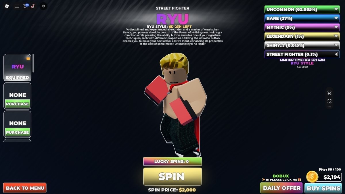 Untitled Boxing Game x Street Fighter Ryu style