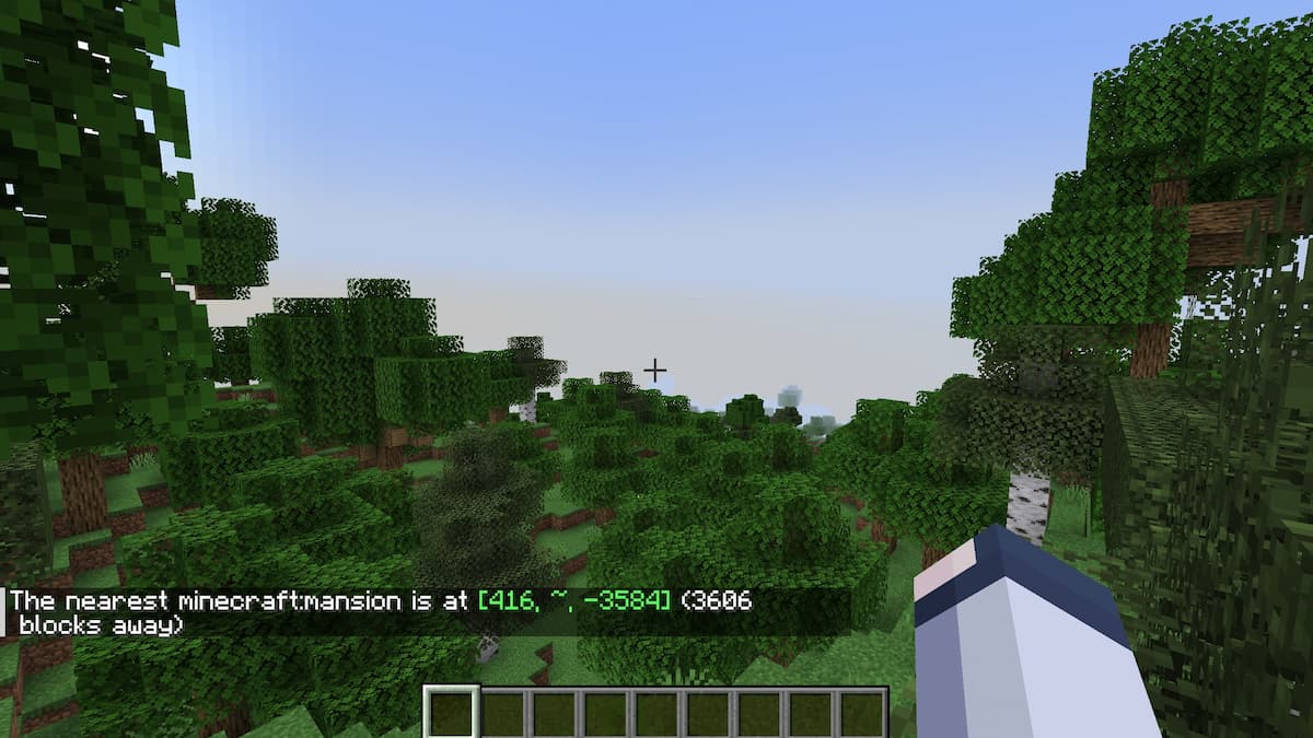A Minecraft seed with no Woodland Mansions in sight.