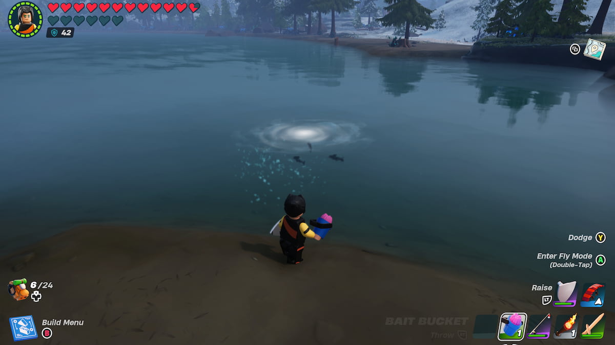 How to make and use Bait Buckets in LEGO Fortnite All Bait Bucket