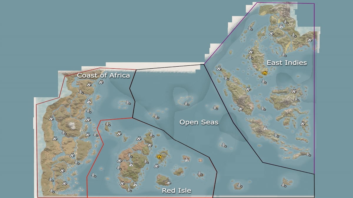 All Skull and Bones Map Points of Interest - Pro Game Guides